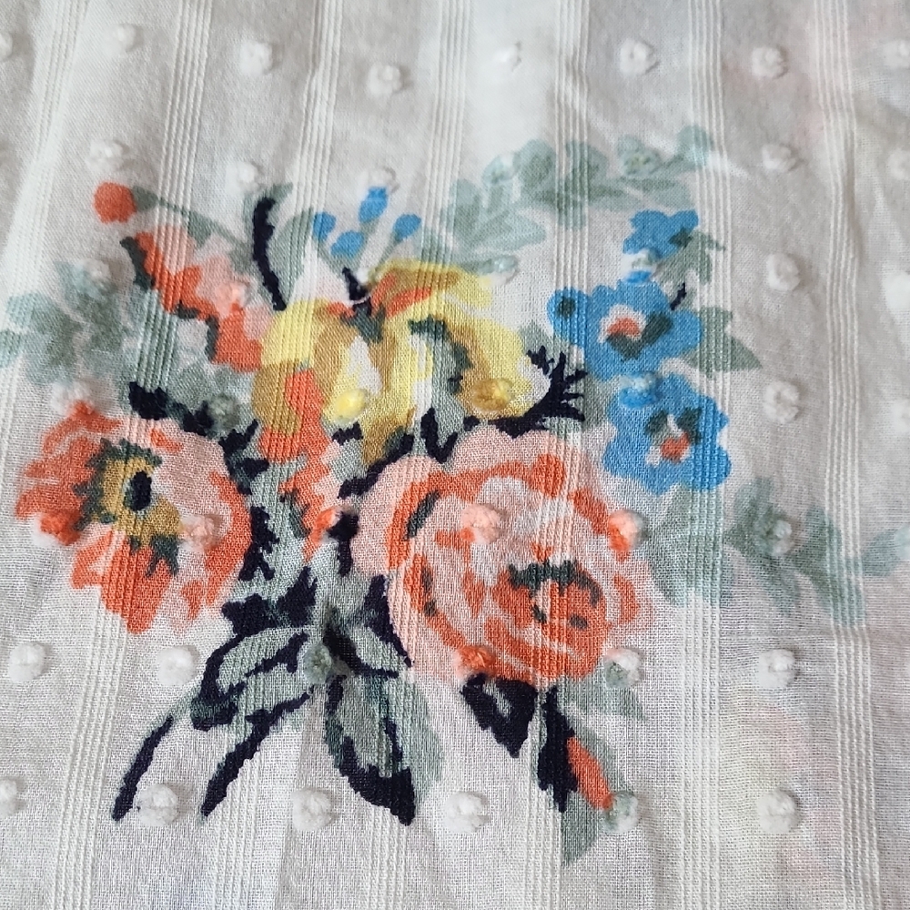 Floral Tie Neck 3/4 Sleeve Blouse- PXS Loft - Picture 13 of 14